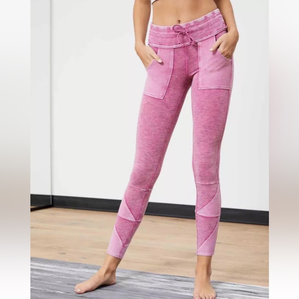 Free PEOPLE Movement KYOTO LEGGINGS Moto Yoga Pink Womens Small
